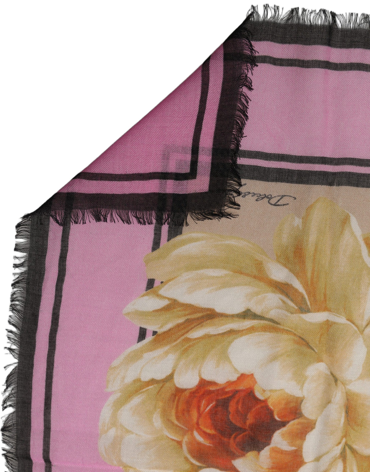 Multicolor Floral Cashmere Foulard Scarf