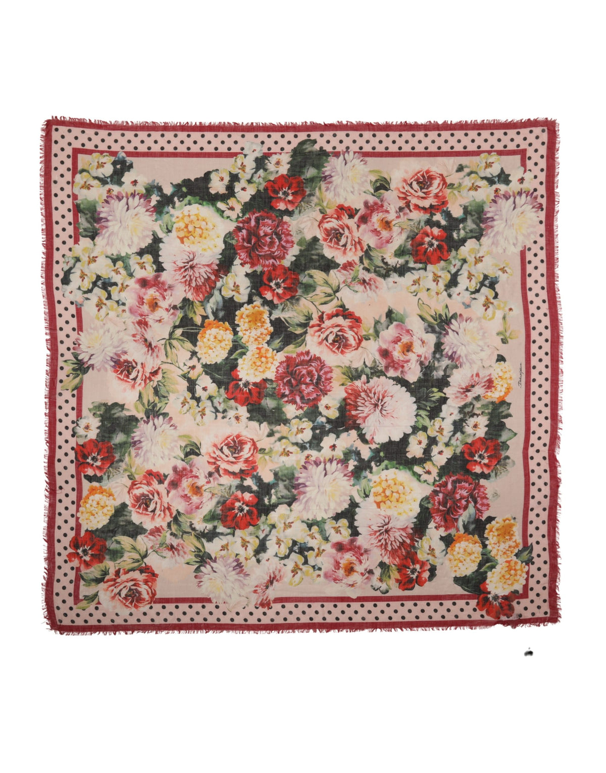 Multicolor Floral Cashmere Stole Scarf