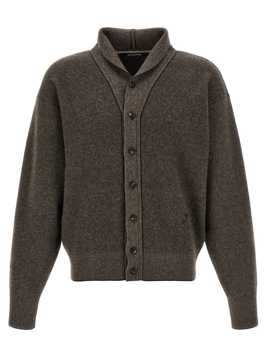 Brown Merino Wool Cardigan
