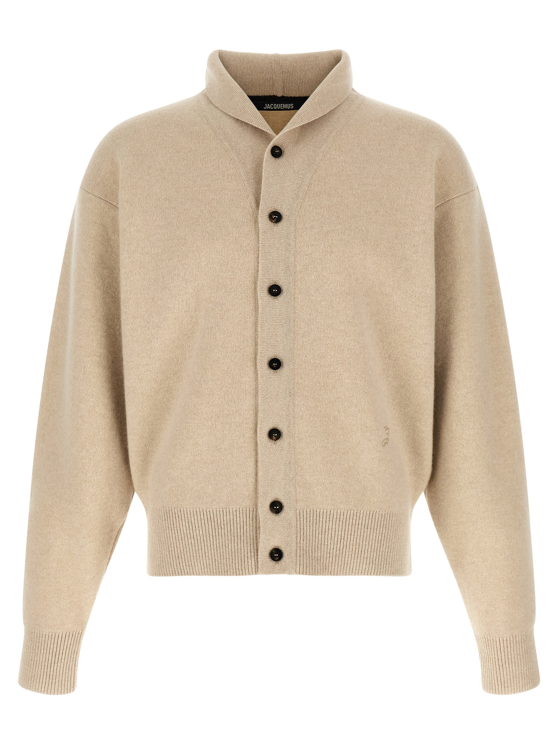 Beige Merino Wool Cardigan