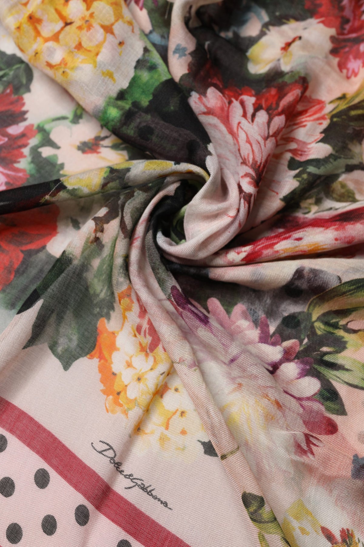Multicolor Floral Cashmere Stole Scarf