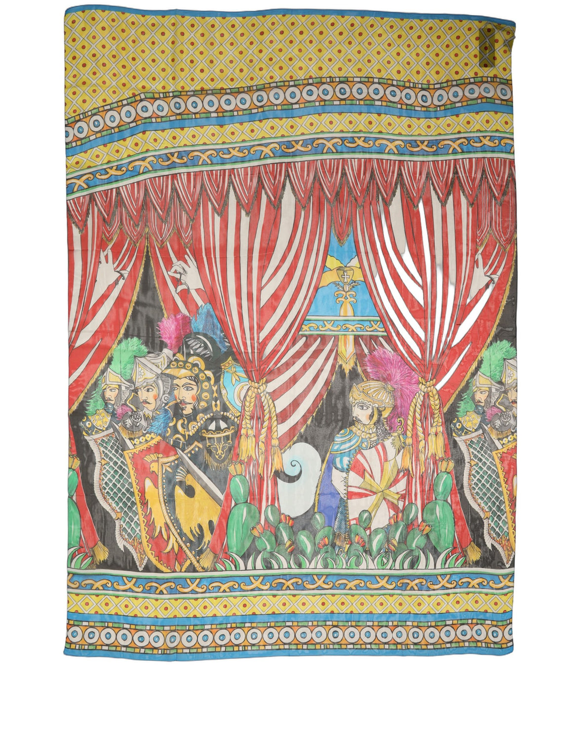 Multicolor Silk Printed Shawl Stole Scarf