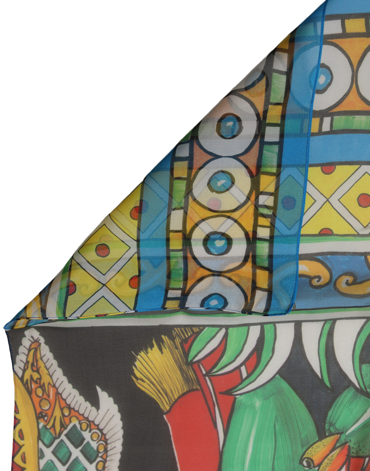 Multicolor Silk Printed Shawl Stole Scarf