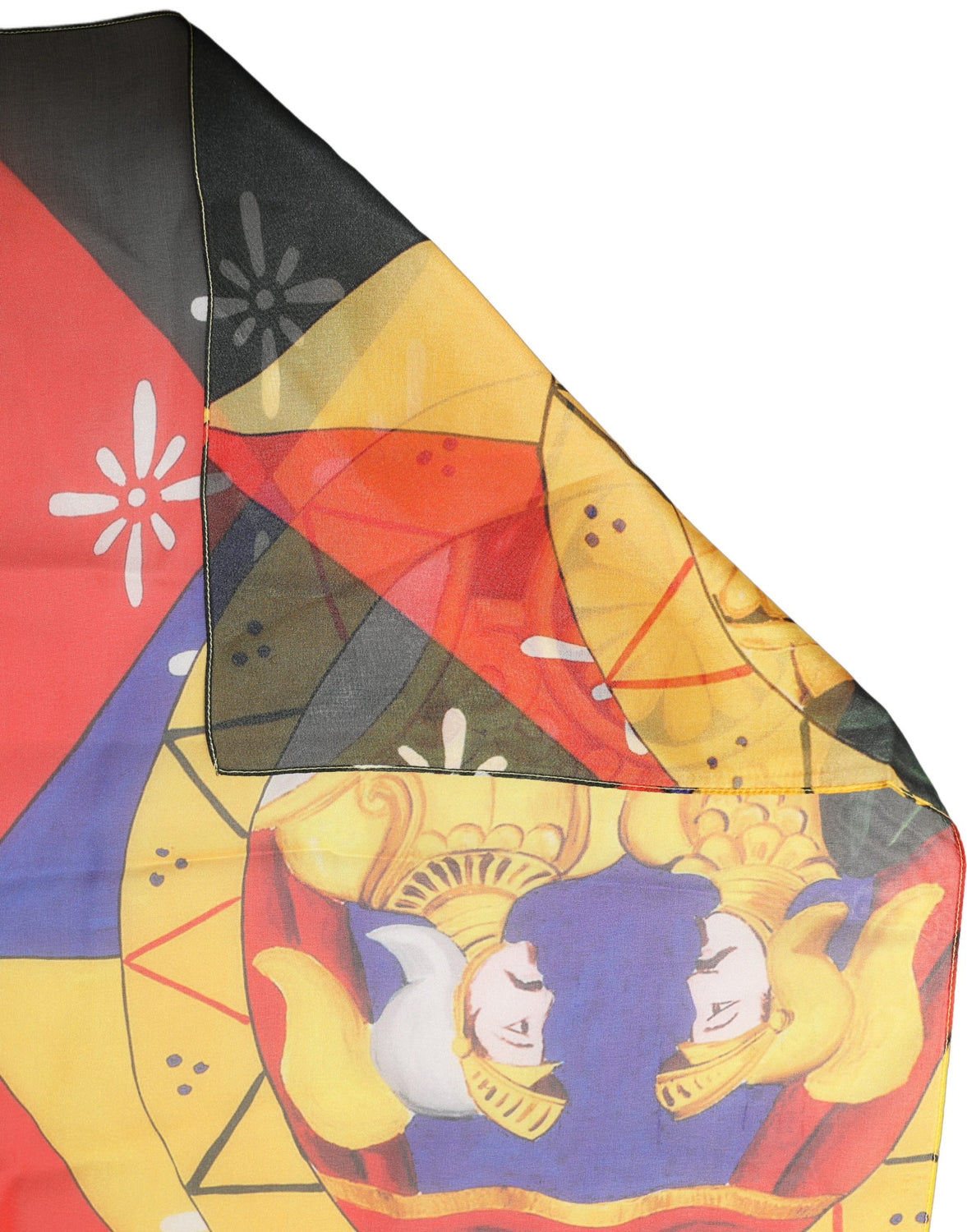 Multicolor Silk Printed Shawl Stole Scarf