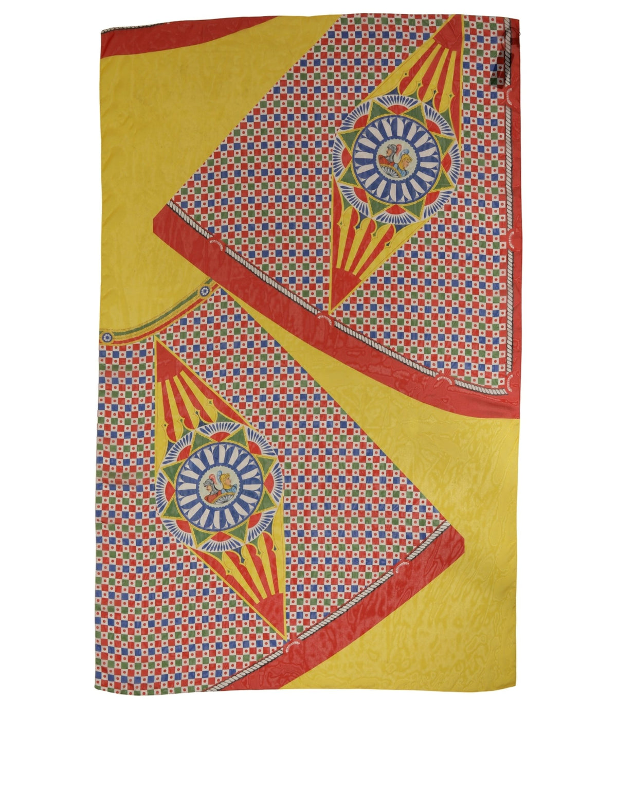 Multicolor Silk Carretto Shawl Stole Scarf