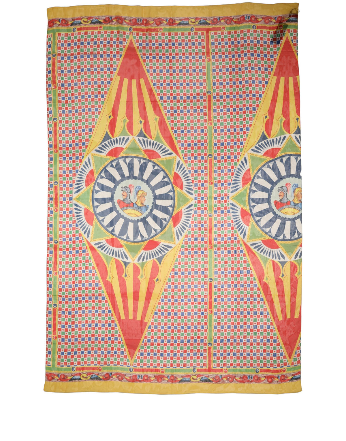 Multicolor Silk Carretto Print Stole Scarf