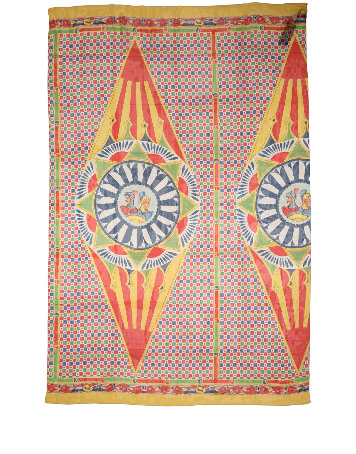 Multicolor Silk Carretto Print Stole Scarf