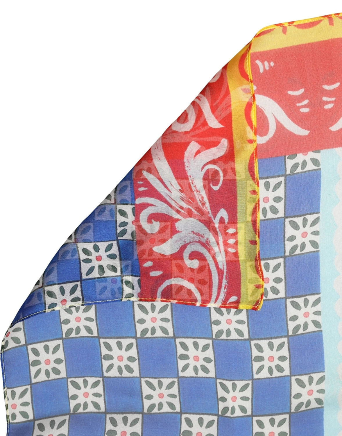 Multicolor Silk Carretto Shawl Stole Scarf