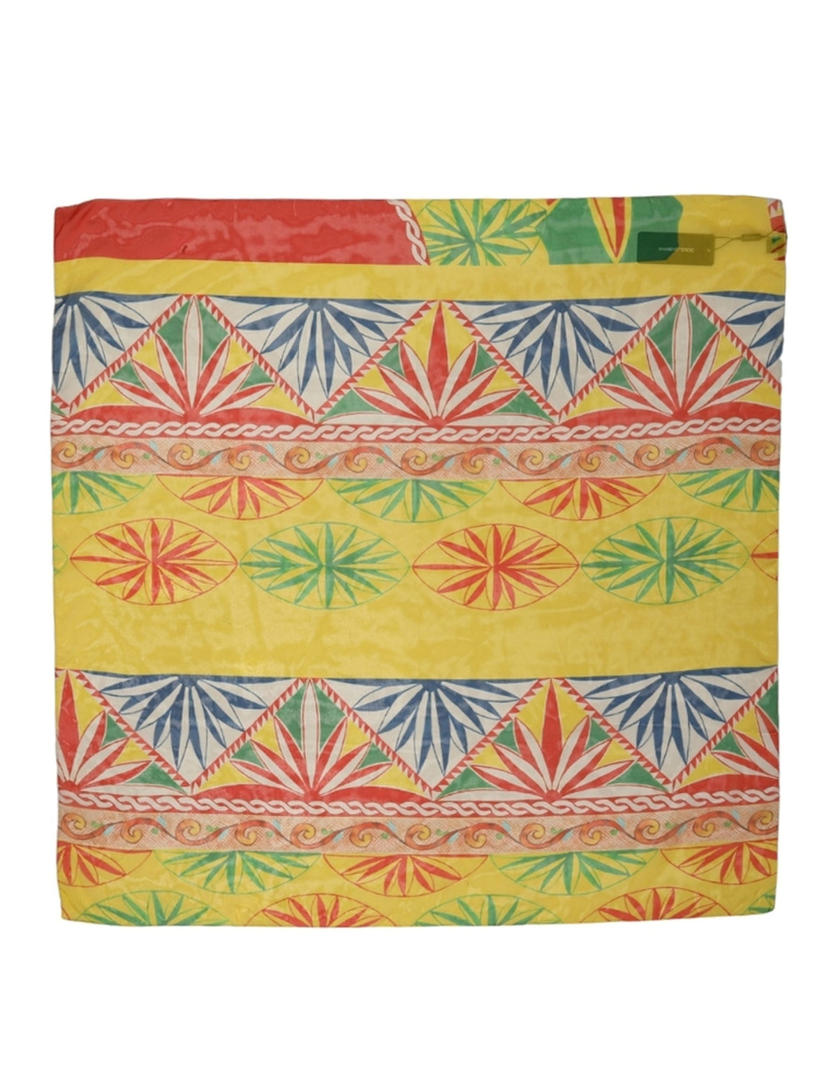 Multicolor Geometric Square Foulard Scarf