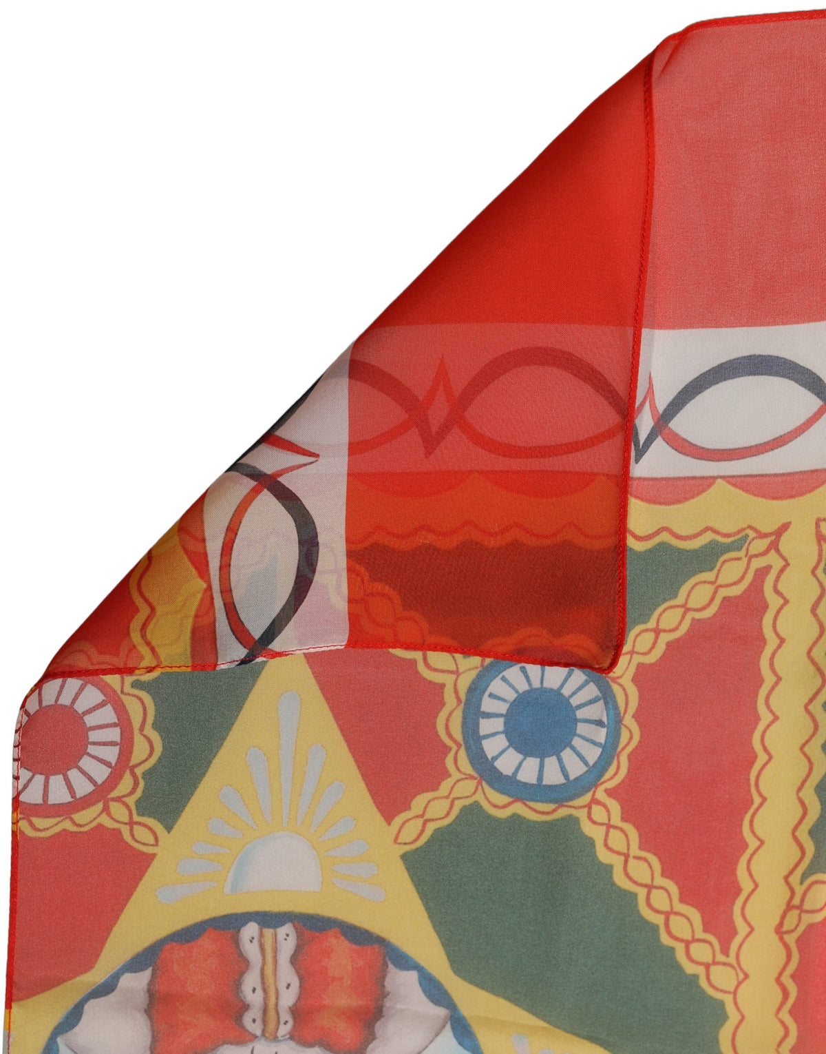 Multicolor Silk Printed Square Foulard Scarf