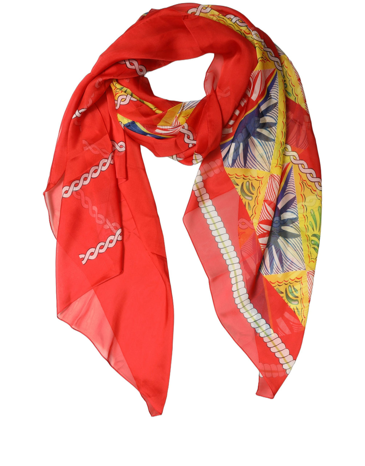 Multicolor Silk Printed Shawl Stole Scarf