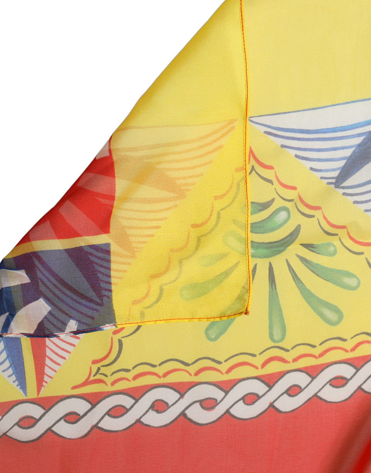 Multicolor Silk Printed Square Foulard Scarf