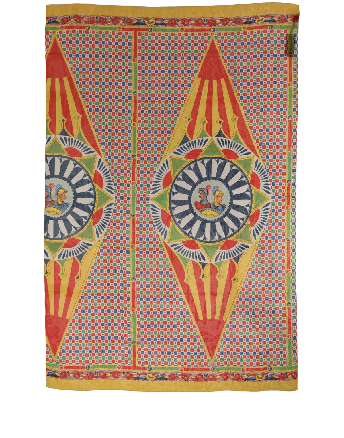 Multicolor Silk Carretto Print Stole Scarf
