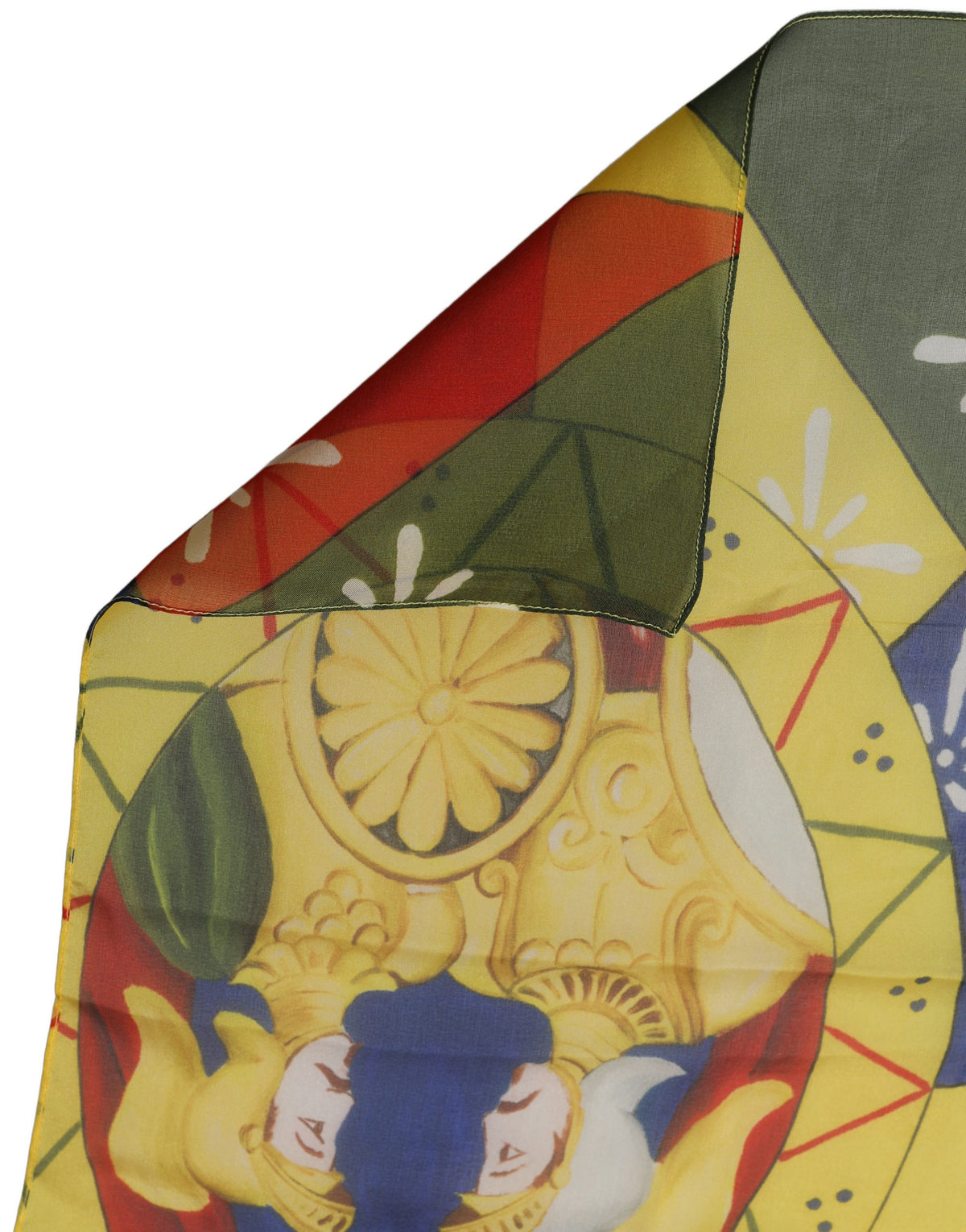 Multicolor Silk Printed Shawl Stole Scarf