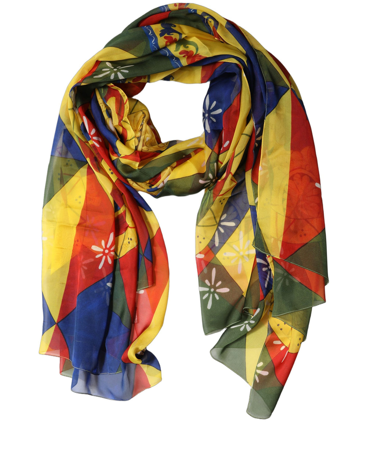 Multicolor Silk Printed Shawl Stole Scarf