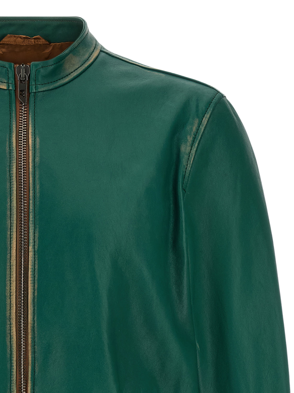 Bicolor Lamb Leather Leather Jacket