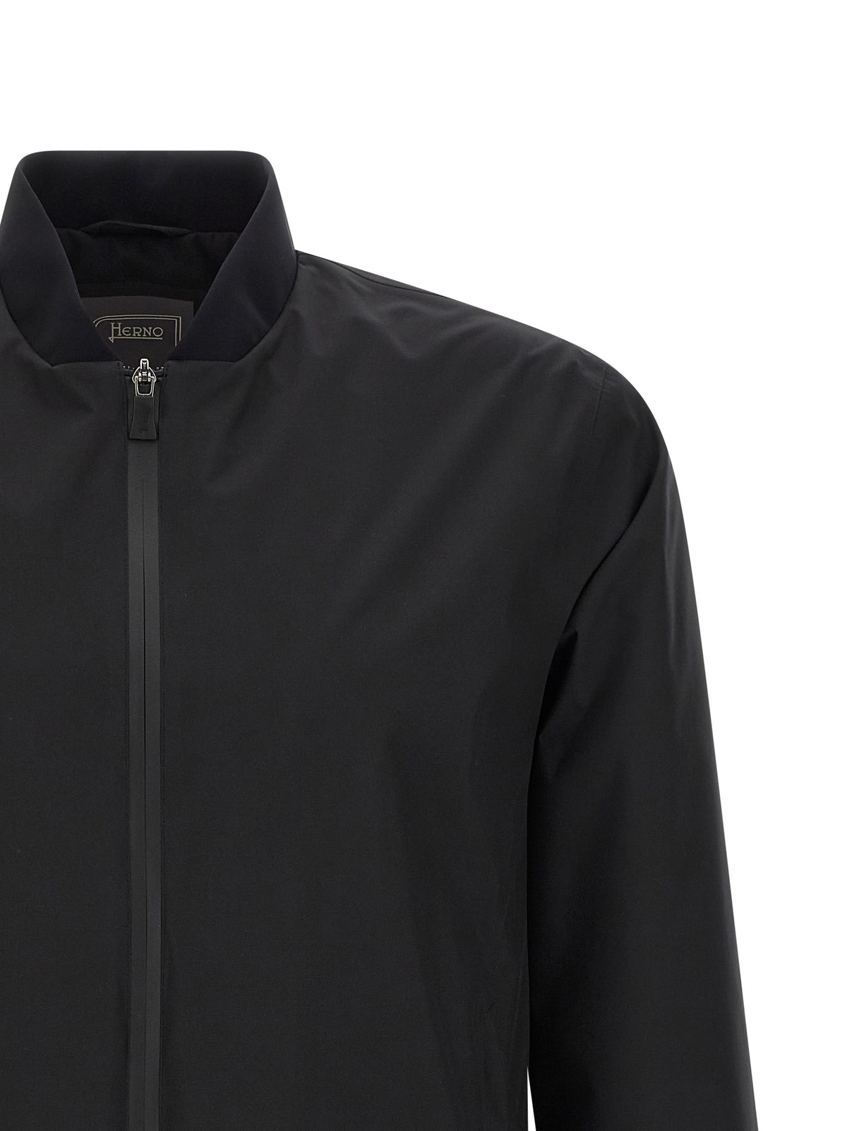 Black Polyester Bomber