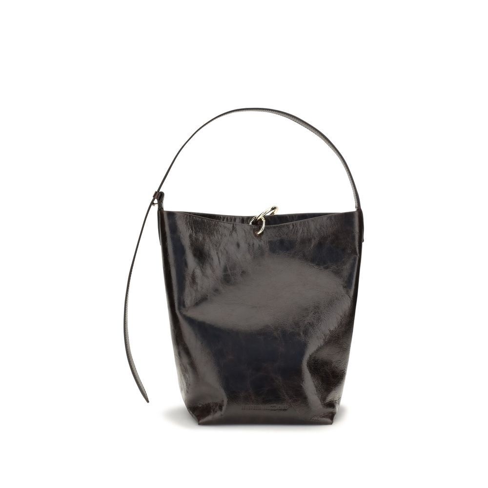Black Calf Leather Bos Taurus Backet Bag