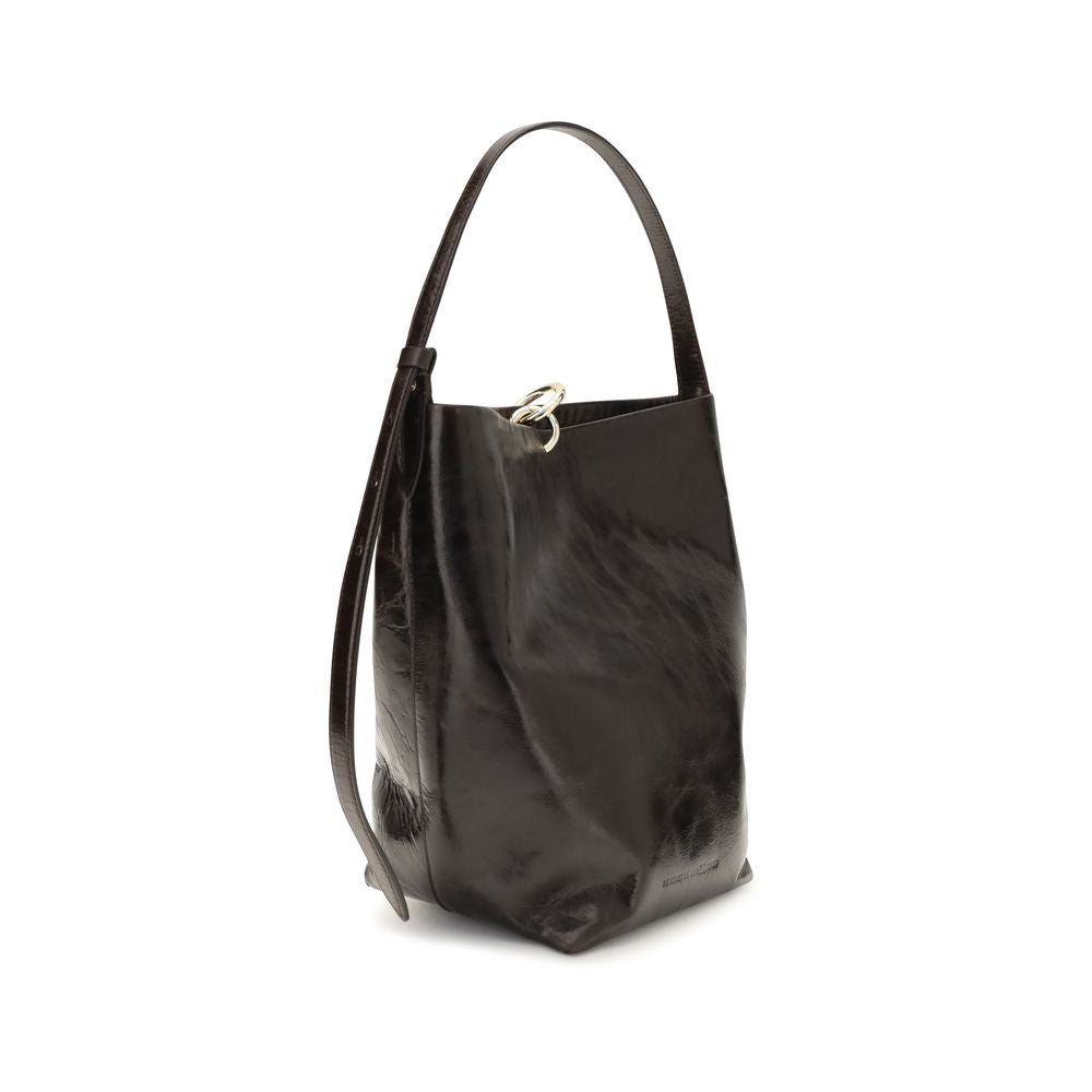 Black Calf Leather Bos Taurus Backet Bag