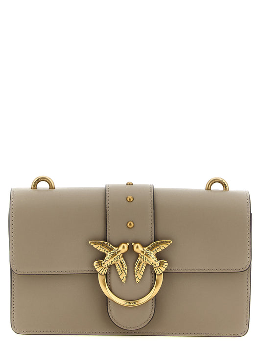 Gray Calfskin Crossbody Bag