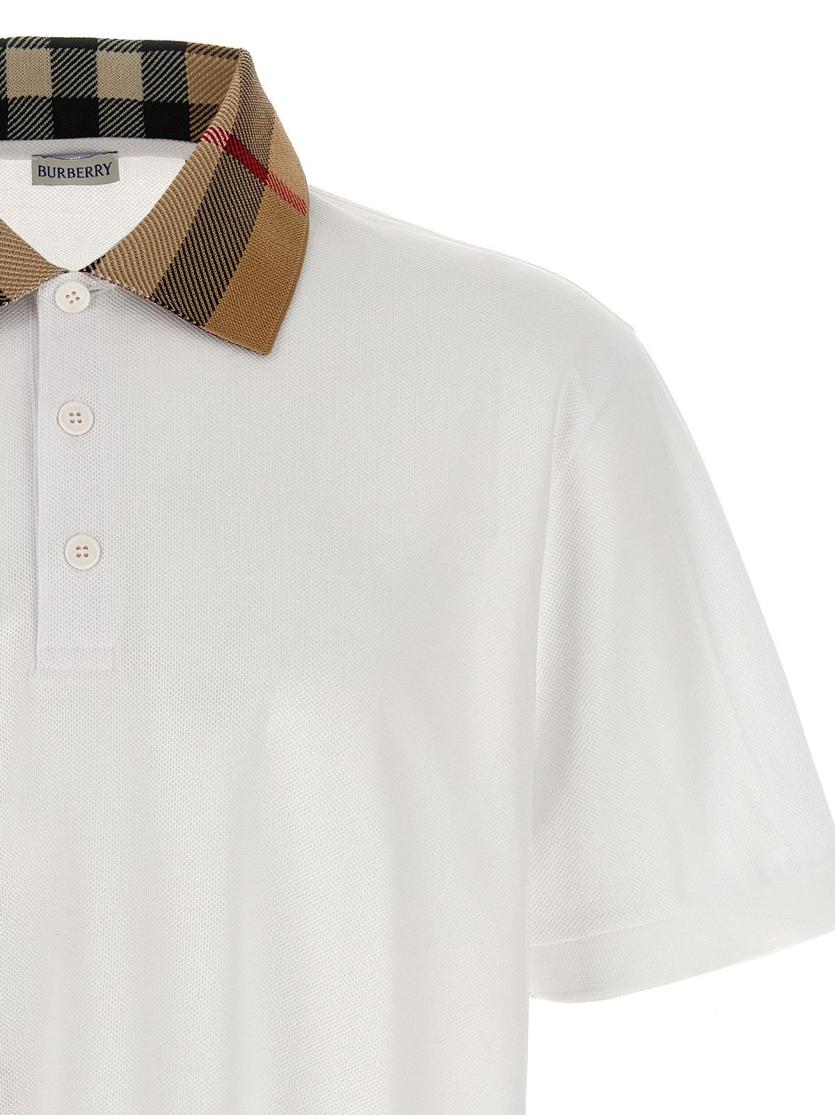 White Cotton Polo Shirt
