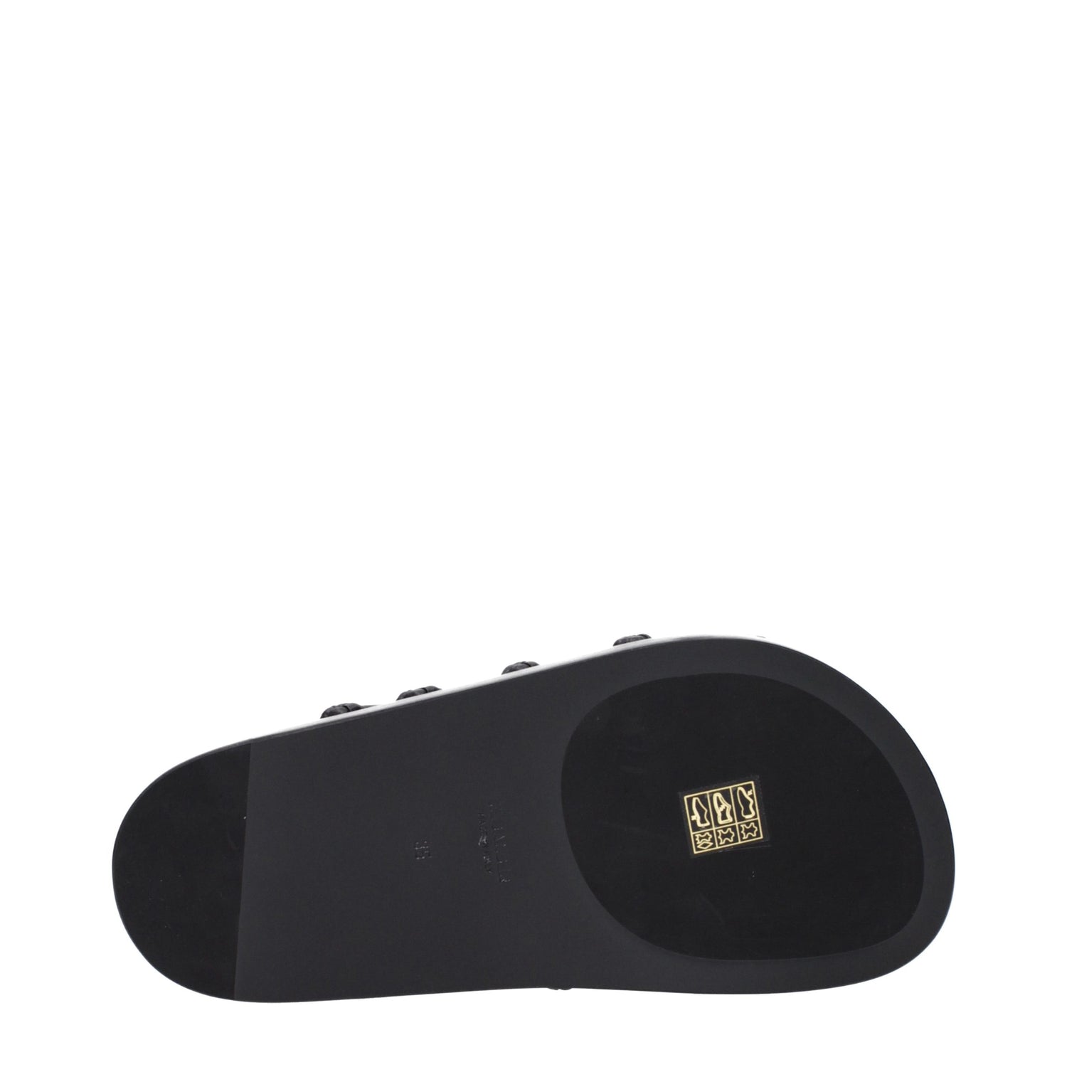 Black Leather Slippers