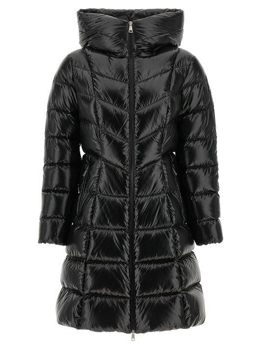 Black Polyamide Full-Length Jacket