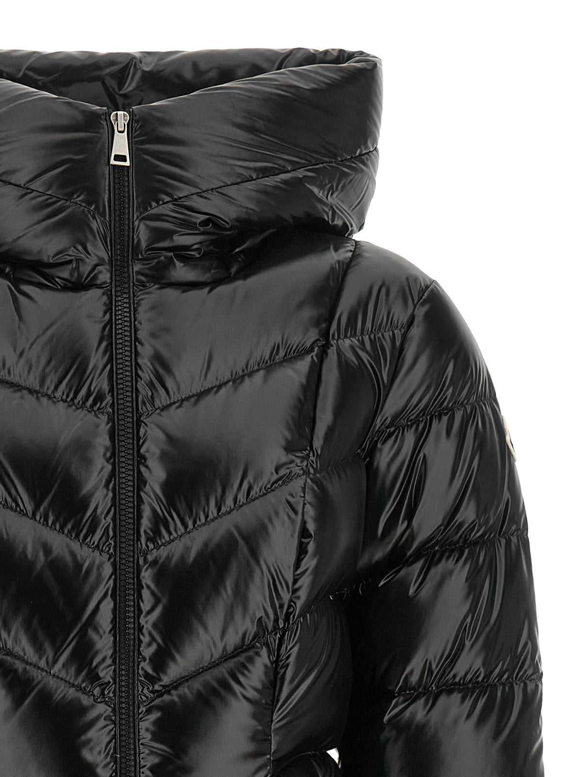Black Polyamide Full-Length Jacket