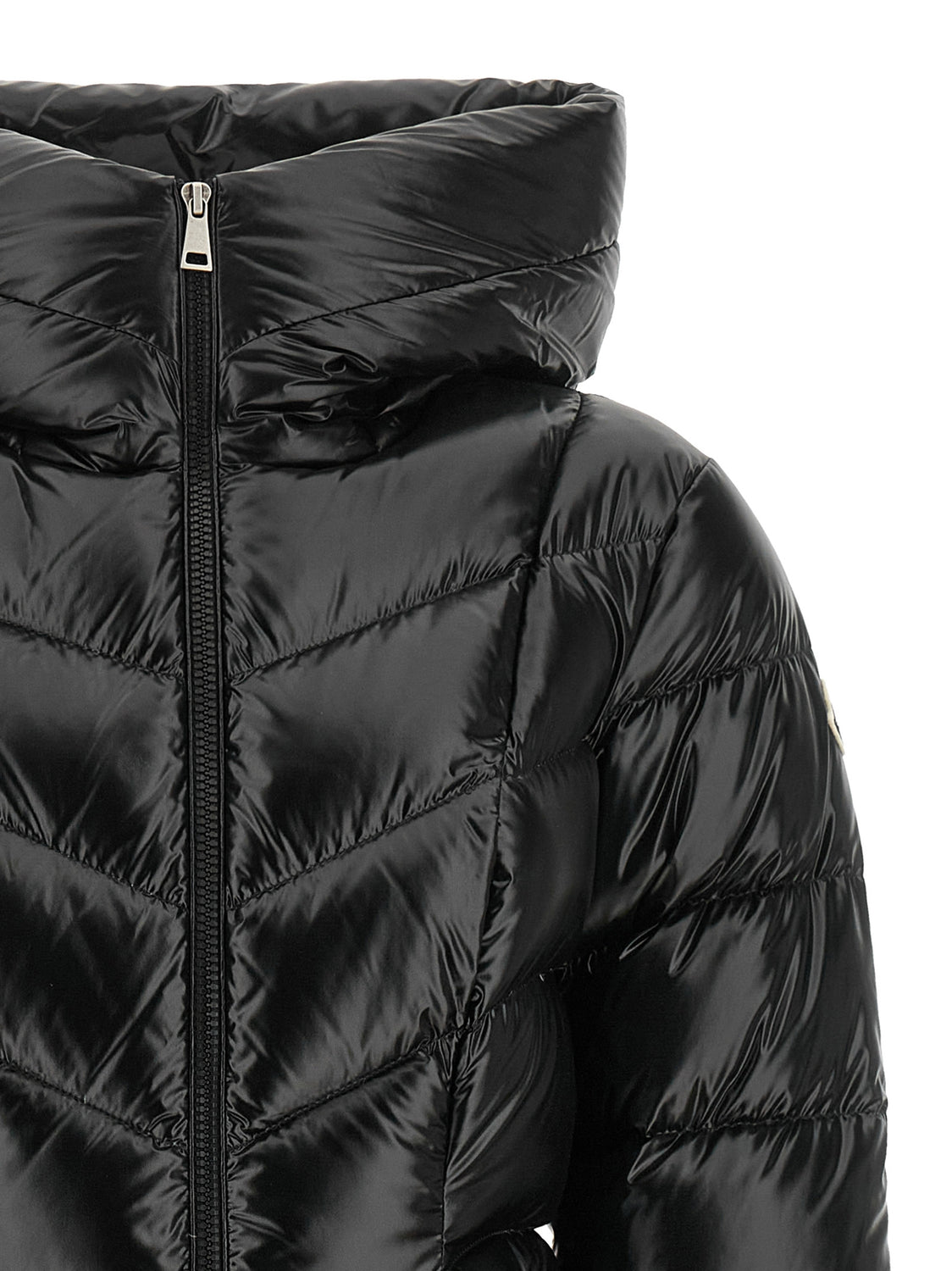 Black Polyamide Full-Length Jacket