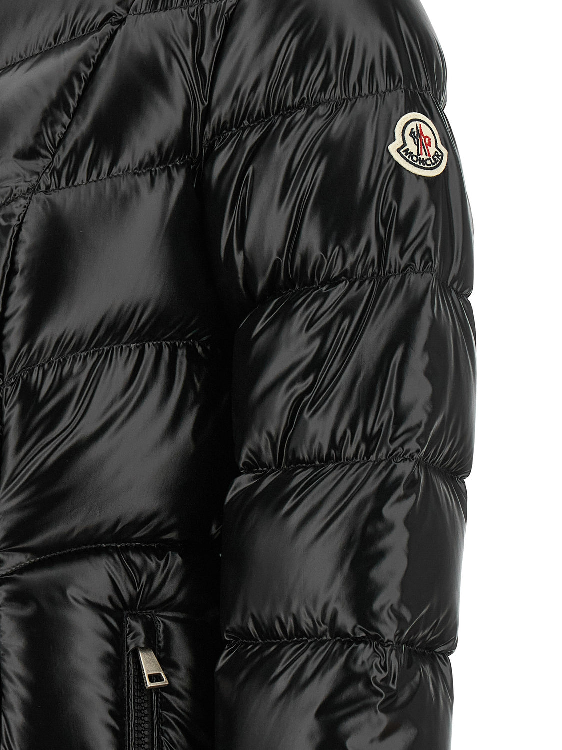 Black Polyamide Full-Length Jacket