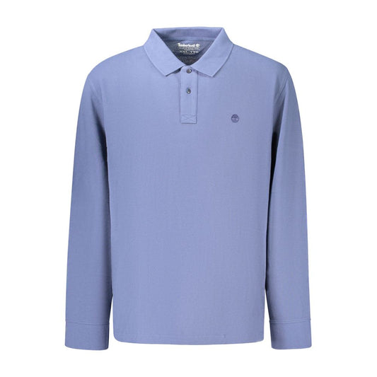 Blue Cotton Men's Polo Shirt