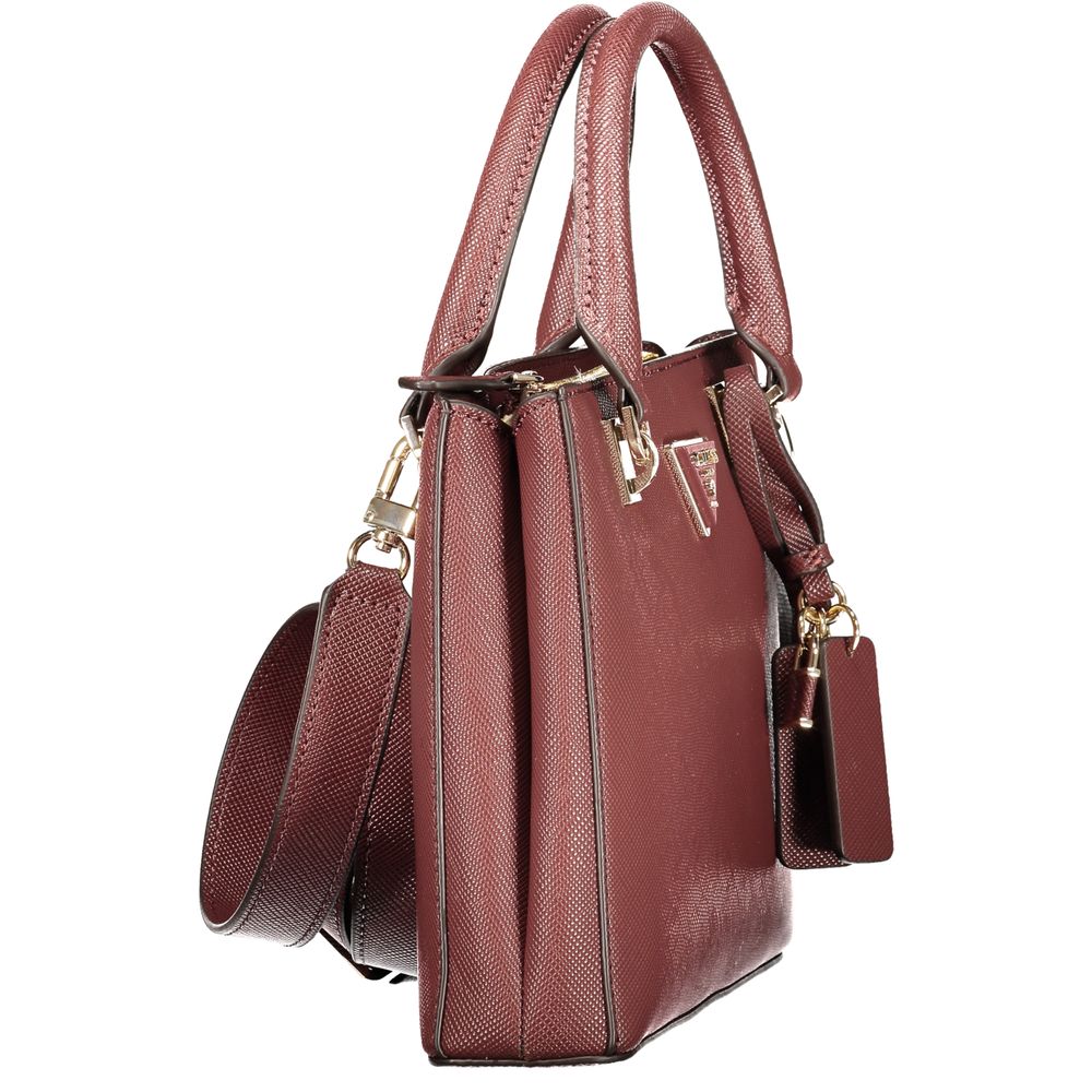 Brown Polyurethane Women's Bag