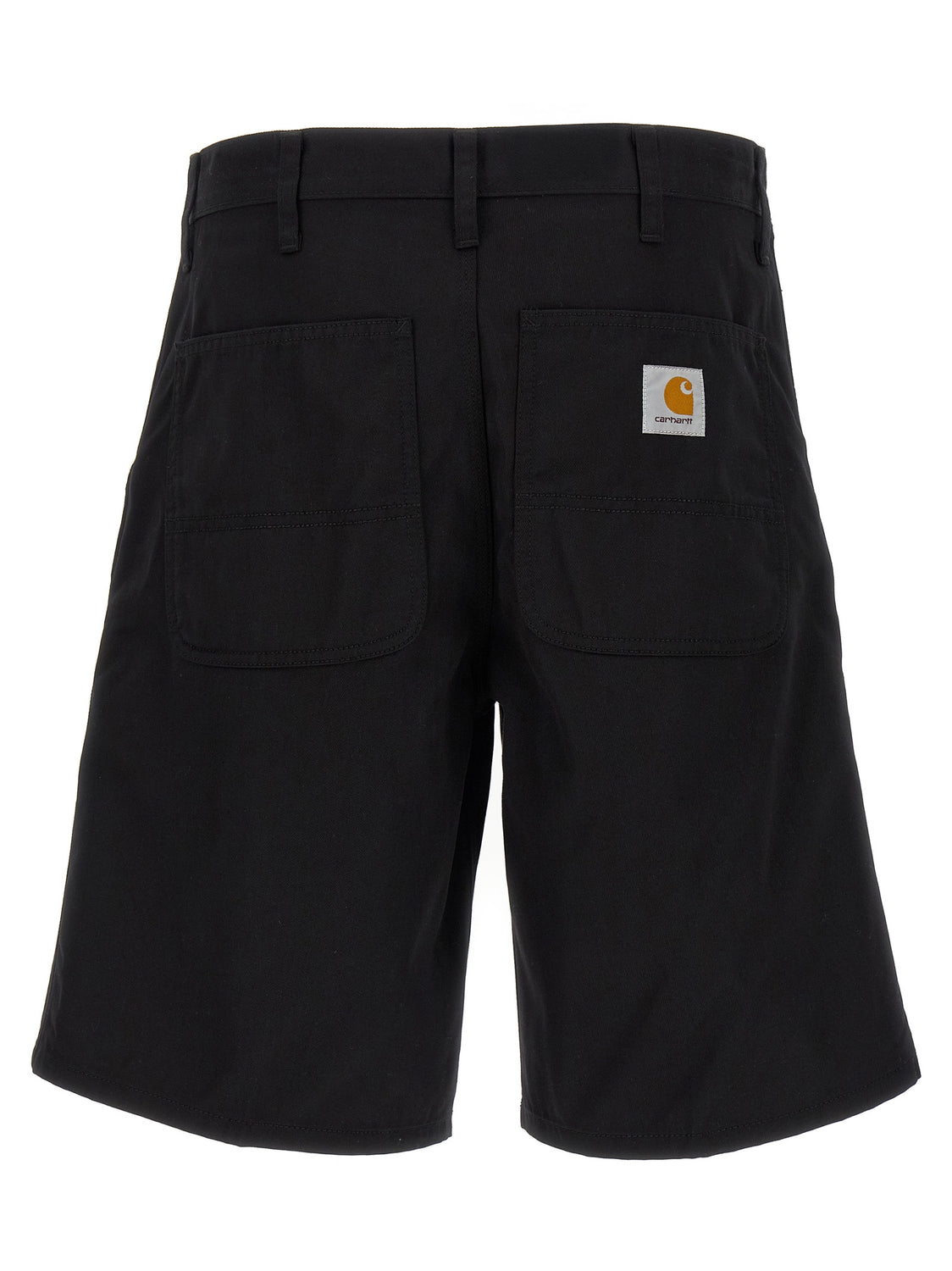 Black Polyester Bermuda Shorts