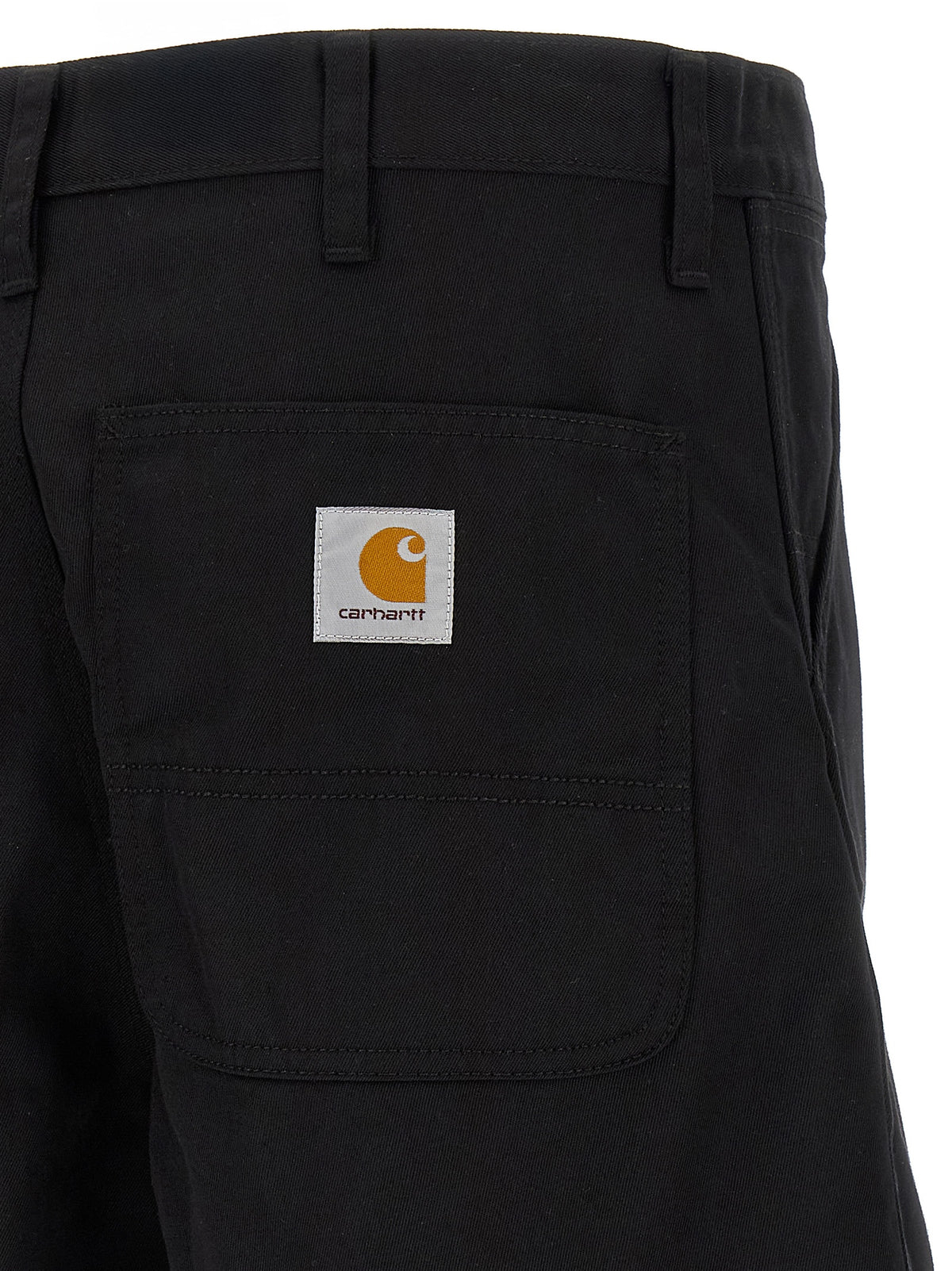 Black Polyester Bermuda Shorts