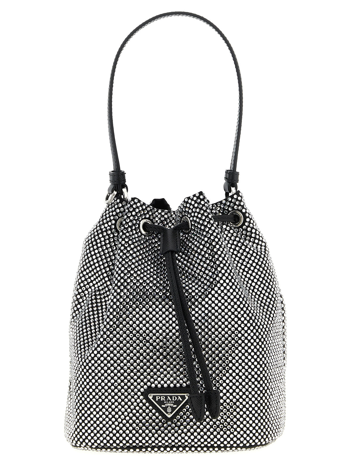 Gray Viscose Handbag