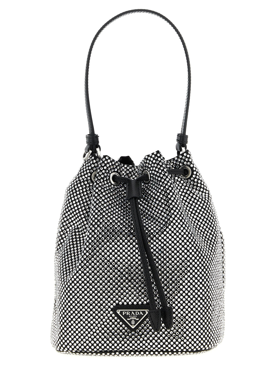 Gray Viscose Handbag