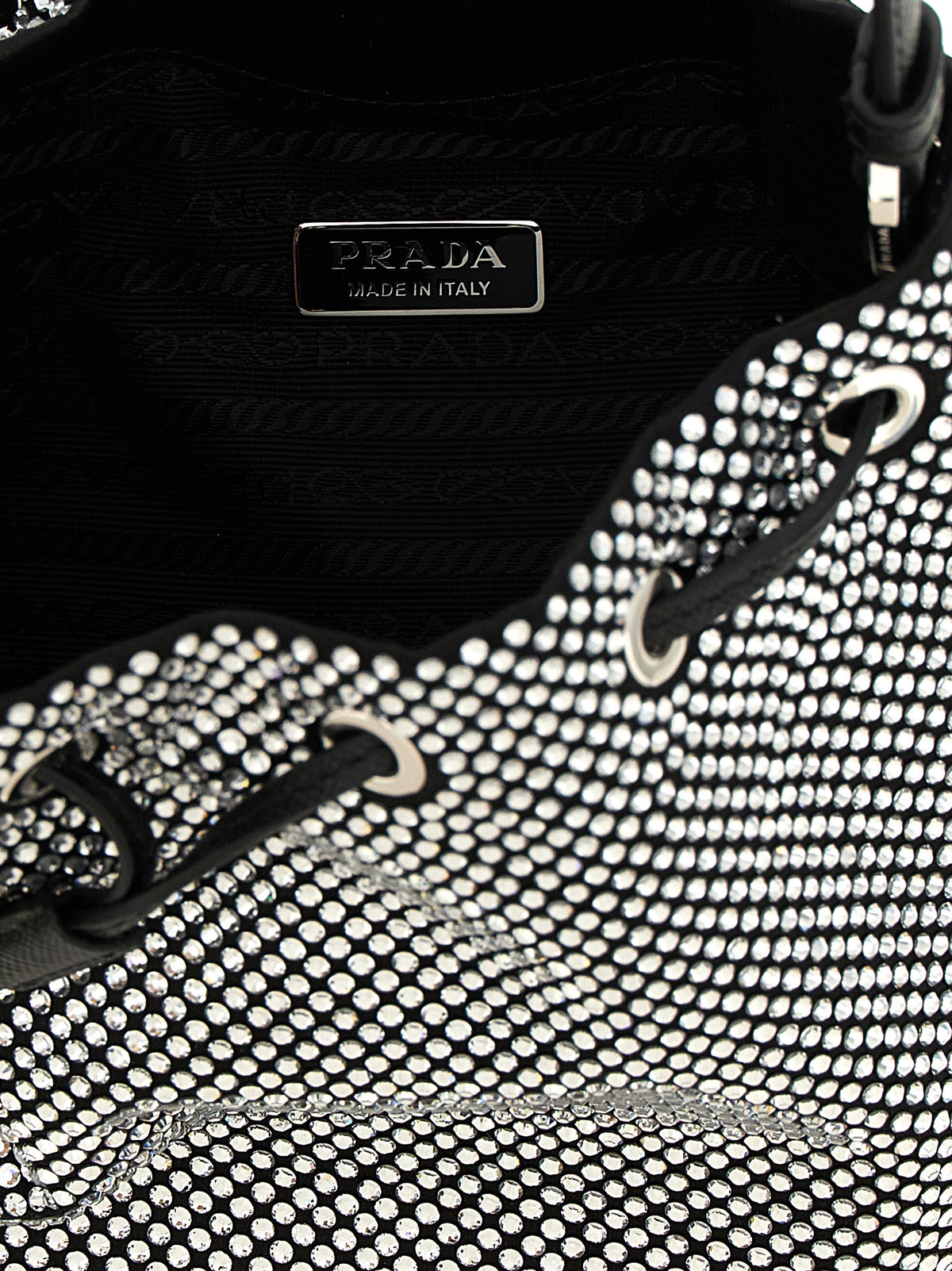 Gray Viscose Handbag
