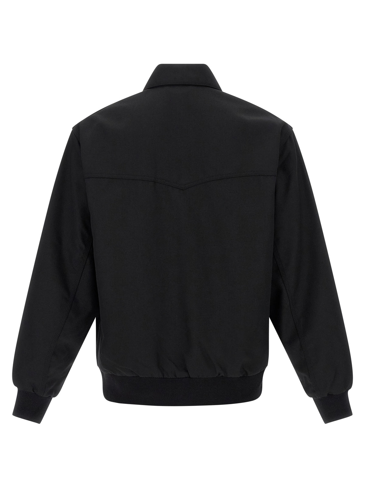 Black Polyester Bomber