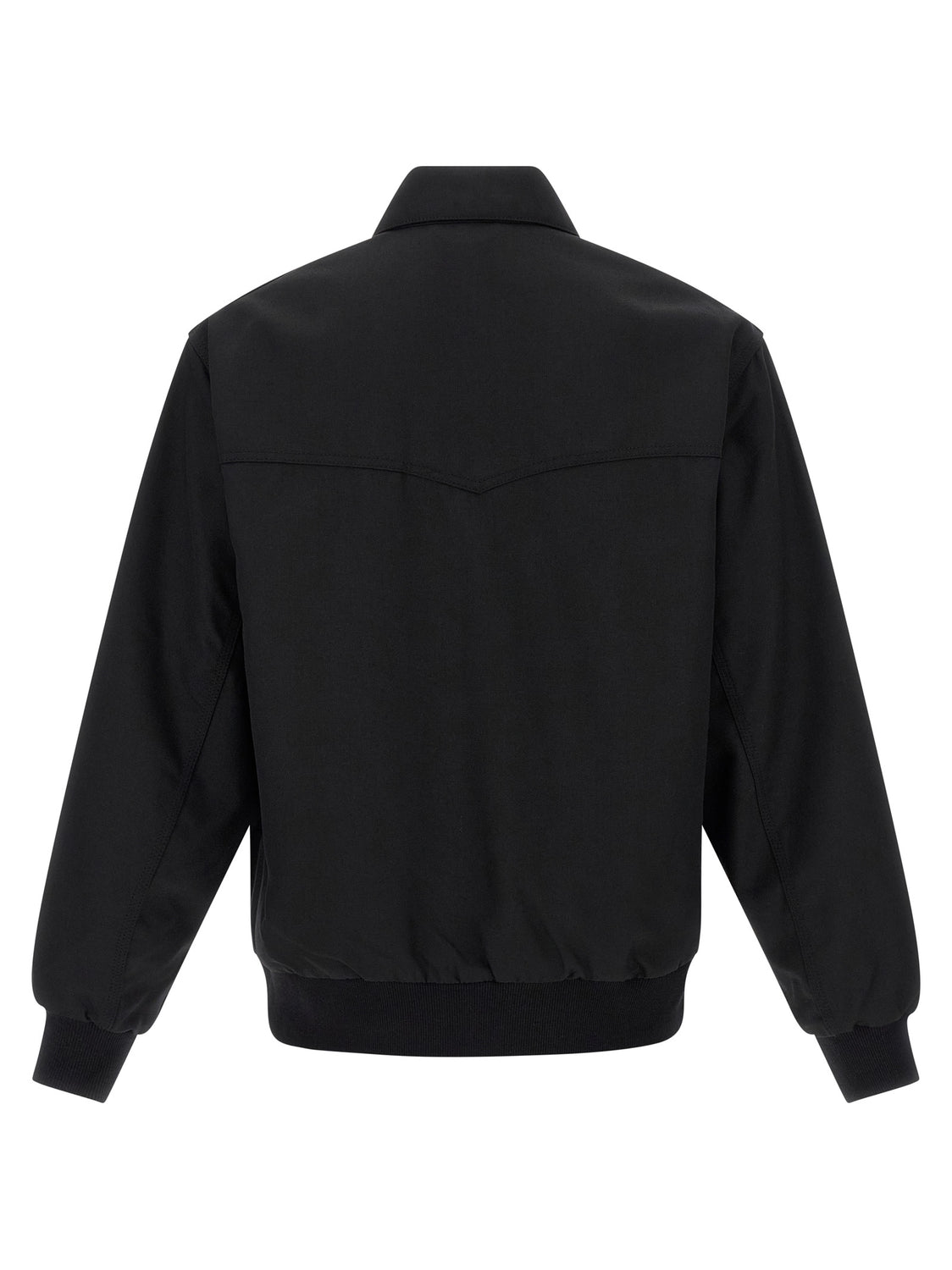 Black Polyester Bomber