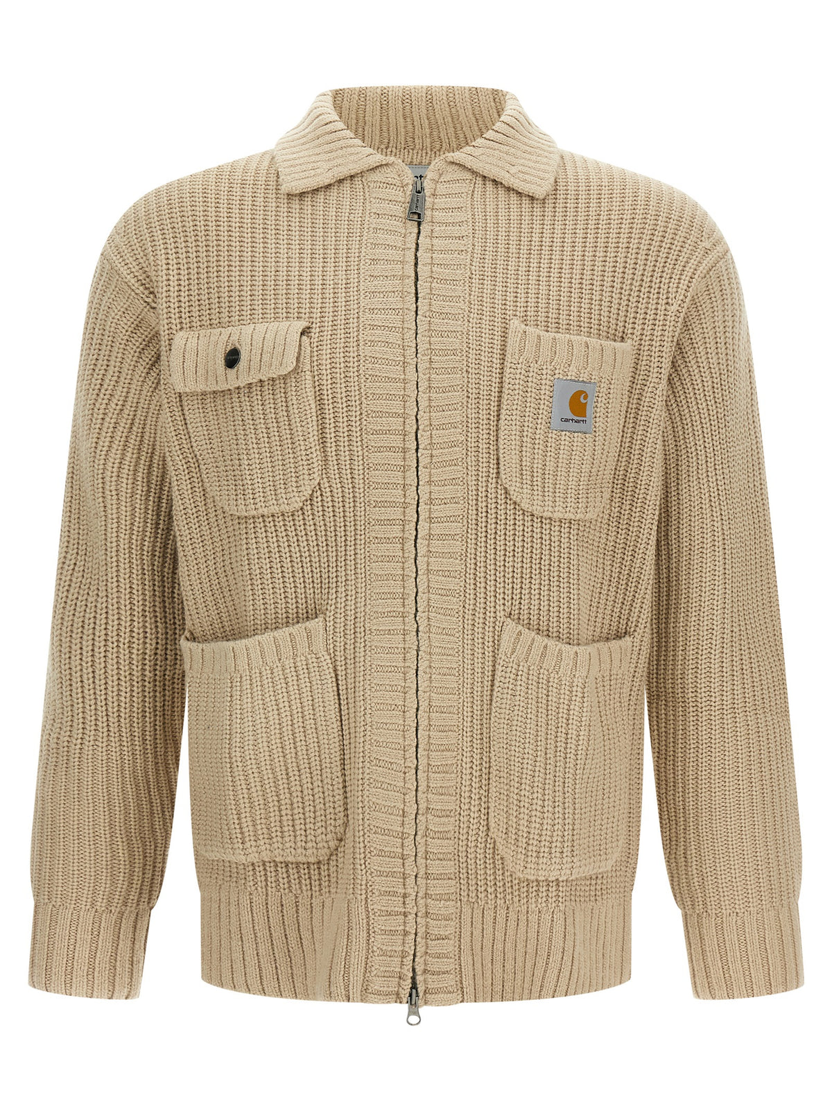 Beige Acetate Cardigan