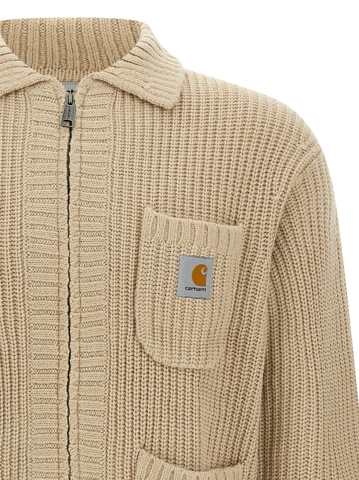 Beige Acetate Cardigan