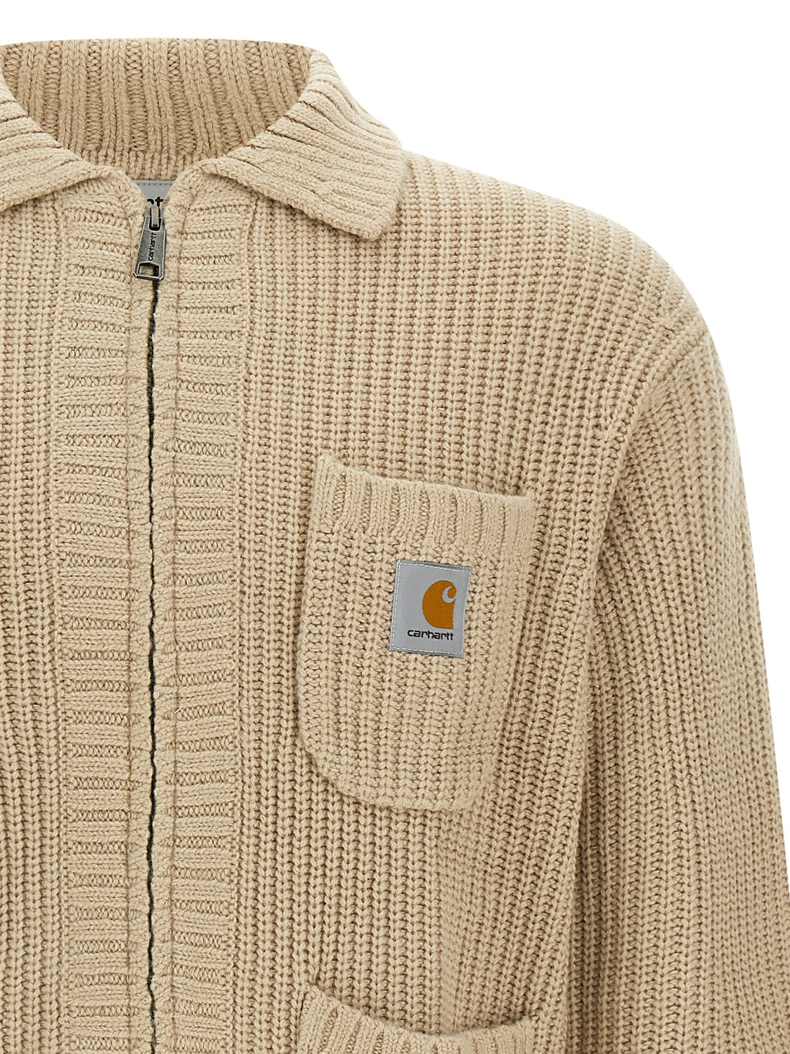 Beige Acetate Cardigan