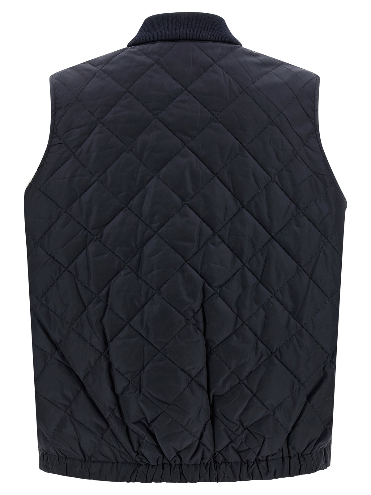 Blue Recycled Polyamide Sleeveless Jacket
