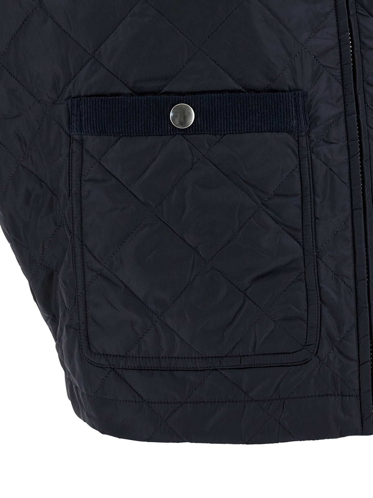 Blue Recycled Polyamide Sleeveless Jacket