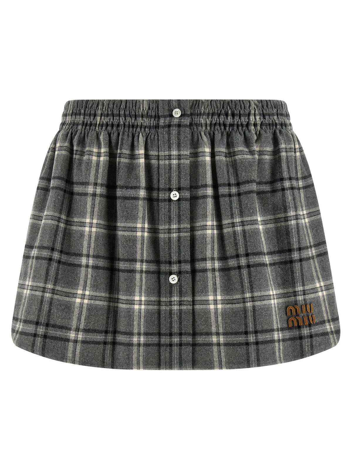 Gray Cotton Long Skirt