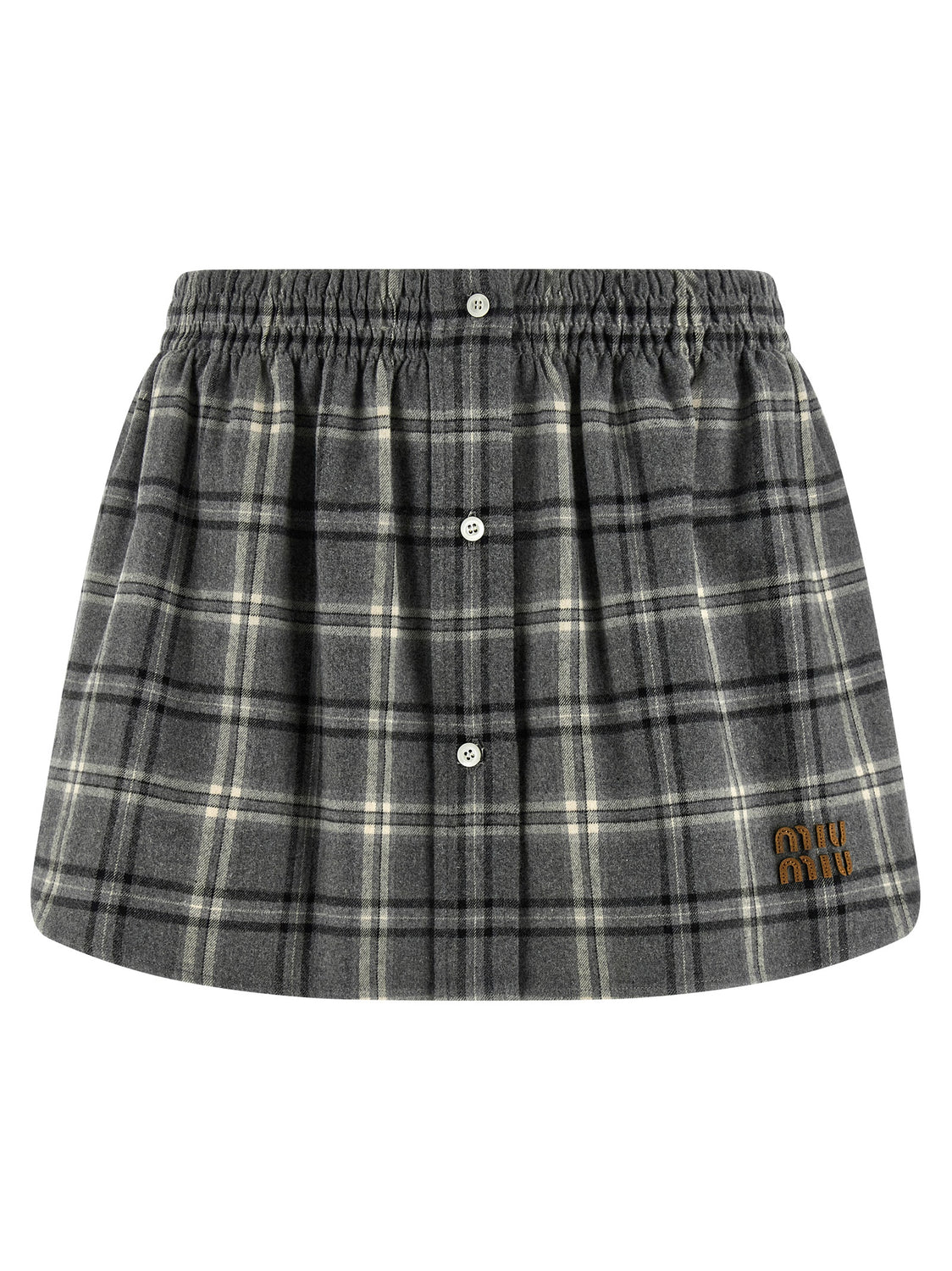 Gray Cotton Long Skirt