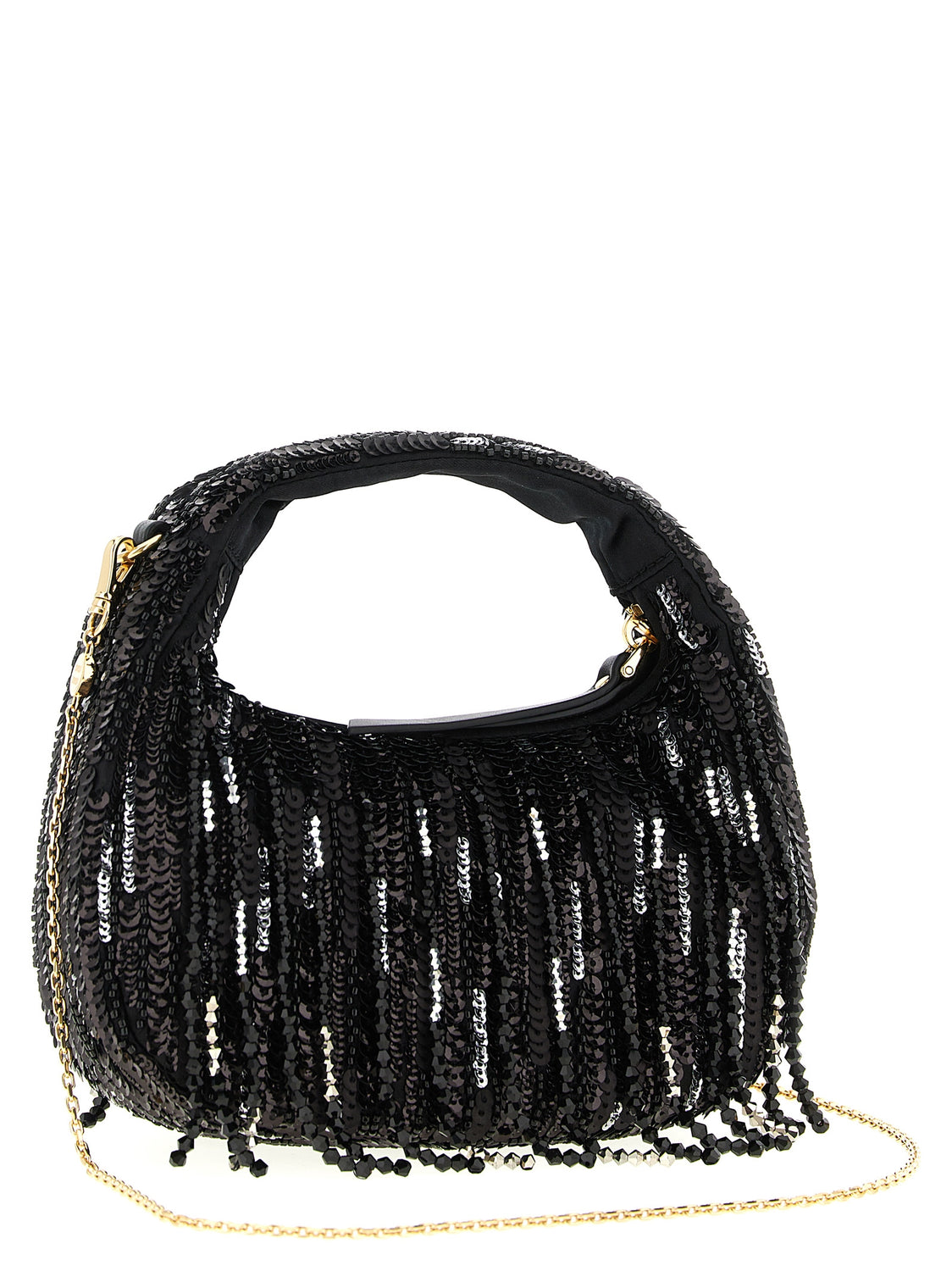 Black Polyester Handbag