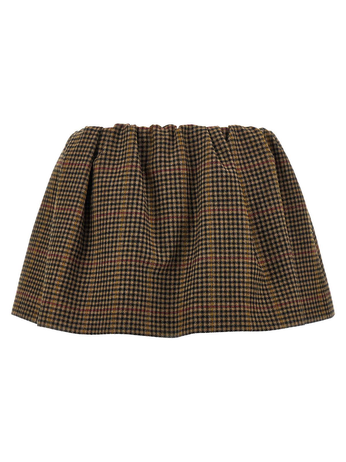 Brown Virgin Wool Long Skirt