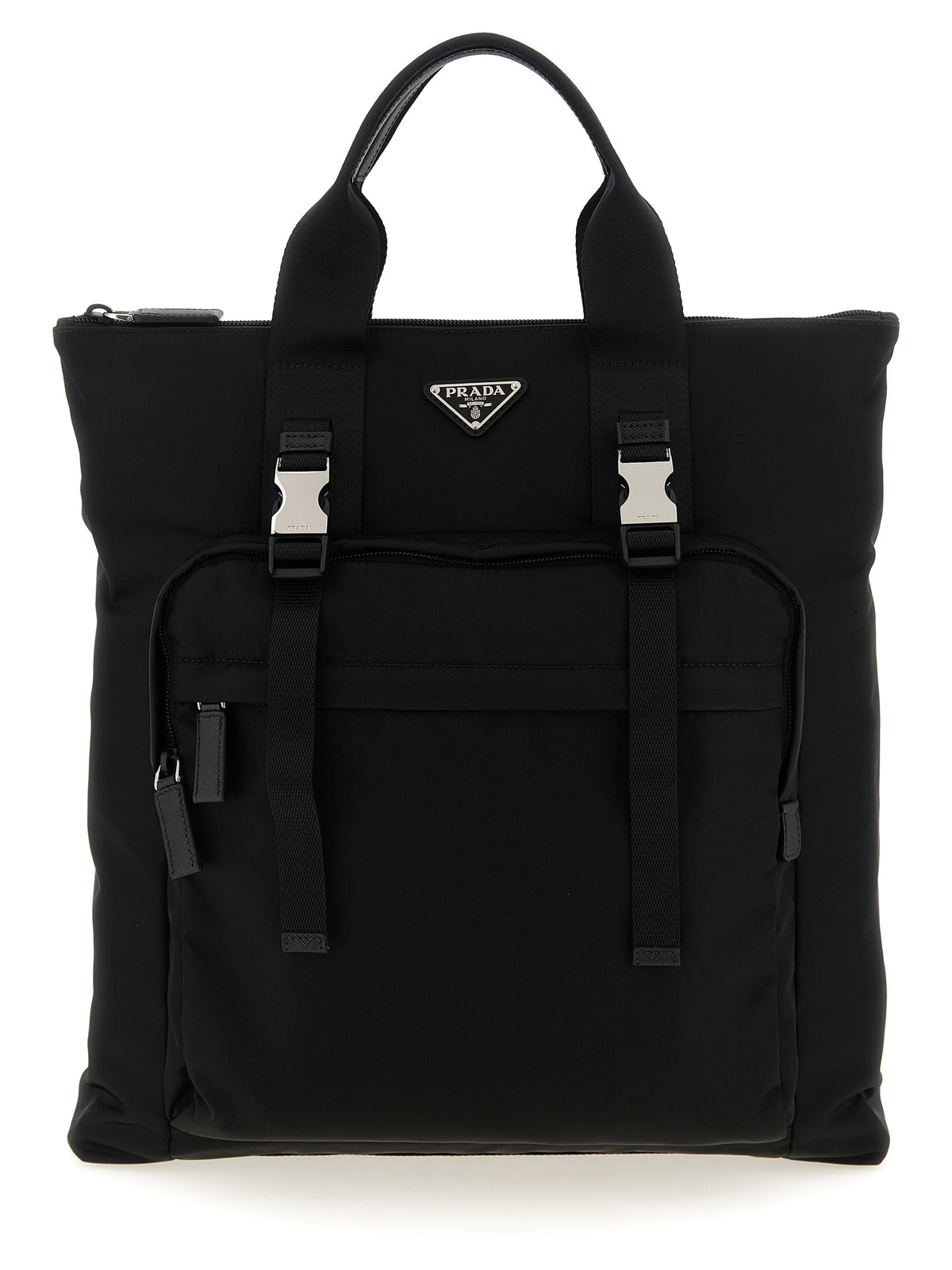 Black Recycled Polyamide Tote Bag