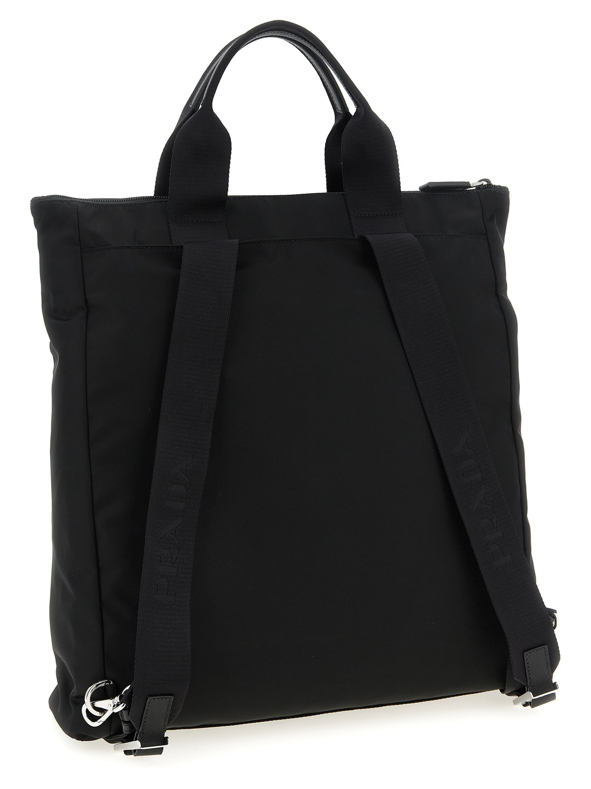 Black Recycled Polyamide Tote Bag